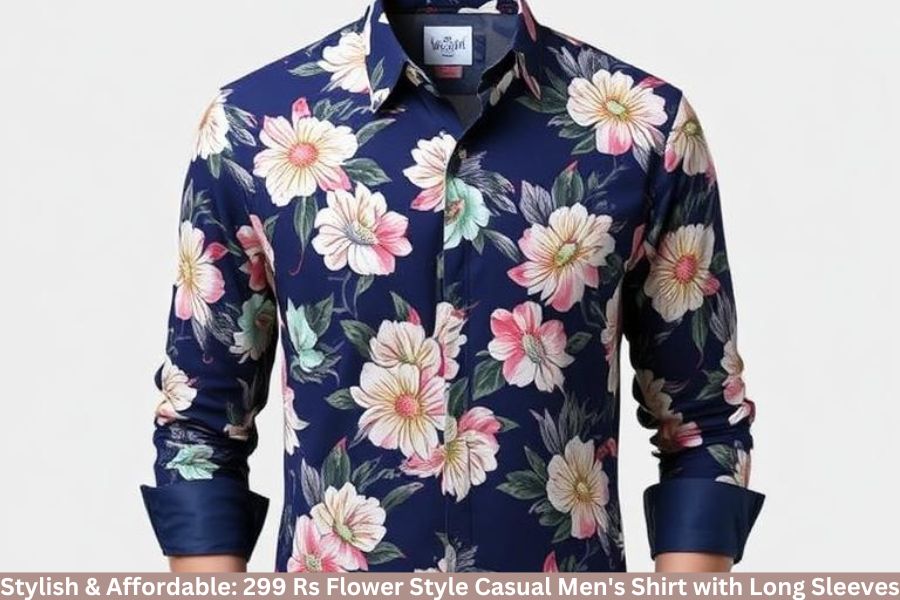 299 rs only flower style casual men shirt long sleeve thesparkshop.in